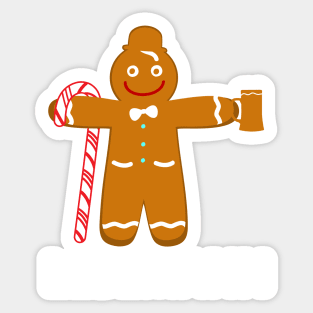 Bachelor gingerbread man Sticker